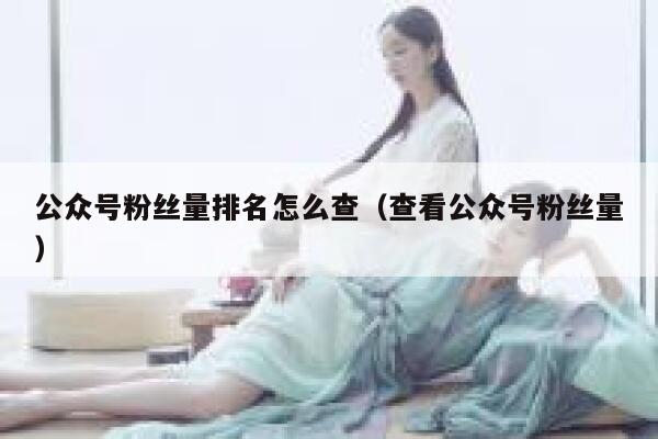 公众号粉丝量排名怎么查（查看公众号粉丝量） 第1张