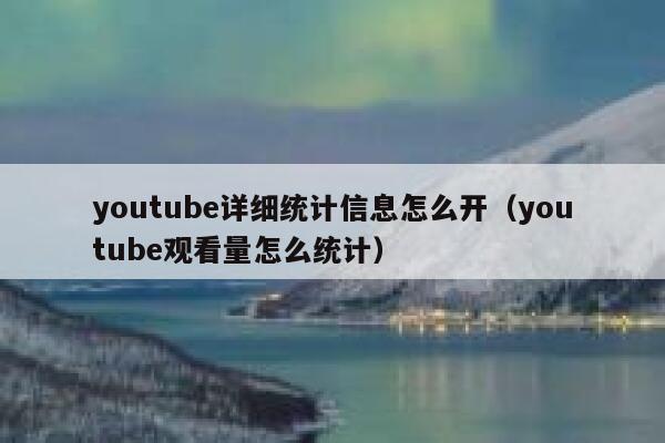 youtube详细统计信息怎么开（youtube观看量怎么统计） 第1张