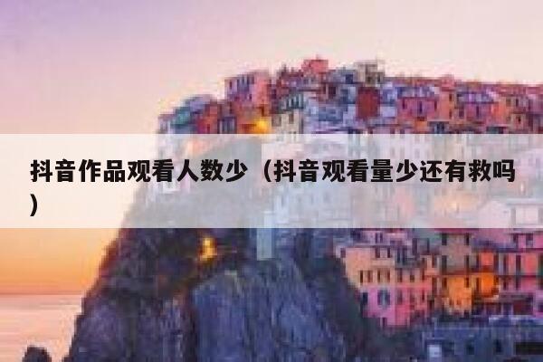 抖音作品观看人数少（抖音观看量少还有救吗） 第1张