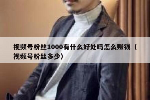 视频号粉丝1000有什么好处吗怎么赚钱（视频号粉丝多少） 第1张
