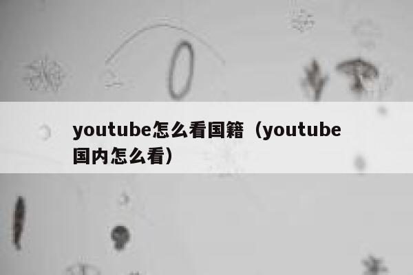 youtube怎么看国籍（youtube国内怎么看） 第1张