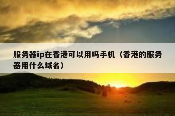 服务器ip在香港可以用吗手机（香港的服务器用什么域名） 第1张