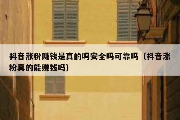 抖音涨粉赚钱是真的吗安全吗可靠吗（抖音涨粉真的能赚钱吗） 第1张