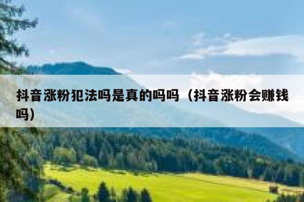 抖音涨粉犯法吗是真的吗吗（抖音涨粉会赚钱吗） 第1张