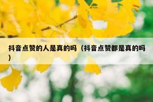 抖音点赞的人是真的吗（抖音点赞都是真的吗） 第1张