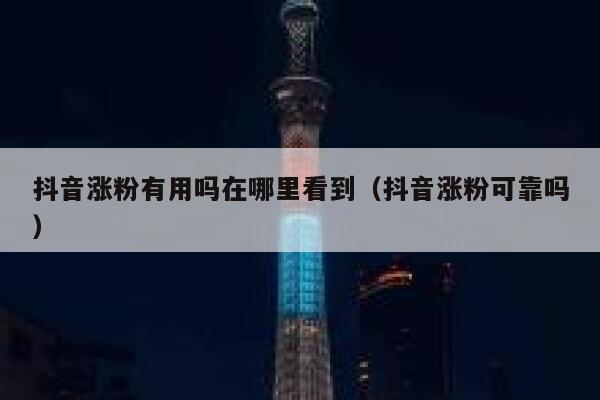 抖音涨粉有用吗在哪里看到（抖音涨粉可靠吗） 第1张