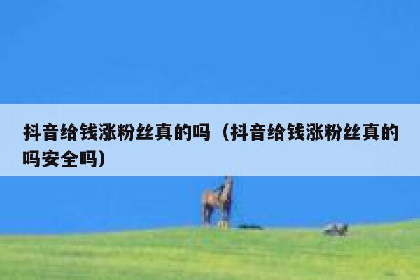 抖音给钱涨粉丝真的吗（抖音给钱涨粉丝真的吗安全吗） 第1张