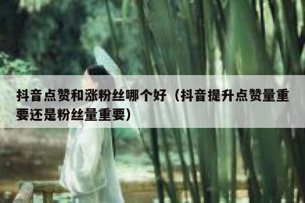 抖音点赞和涨粉丝哪个好（抖音提升点赞量重要还是粉丝量重要） 第1张