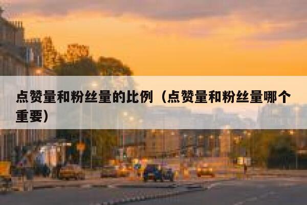 点赞量和粉丝量的比例（点赞量和粉丝量哪个重要） 第1张