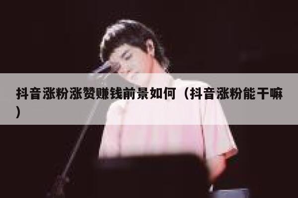 抖音涨粉涨赞赚钱前景如何（抖音涨粉能干嘛） 第1张