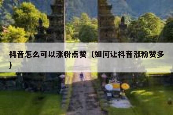 抖音怎么可以涨粉点赞（如何让抖音涨粉赞多） 第1张