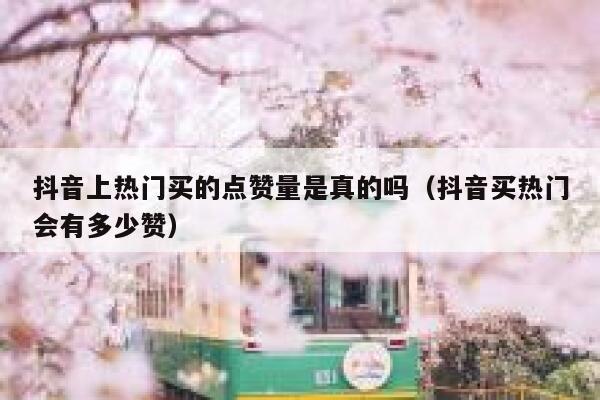 抖音上热门买的点赞量是真的吗（抖音买热门会有多少赞） 第1张