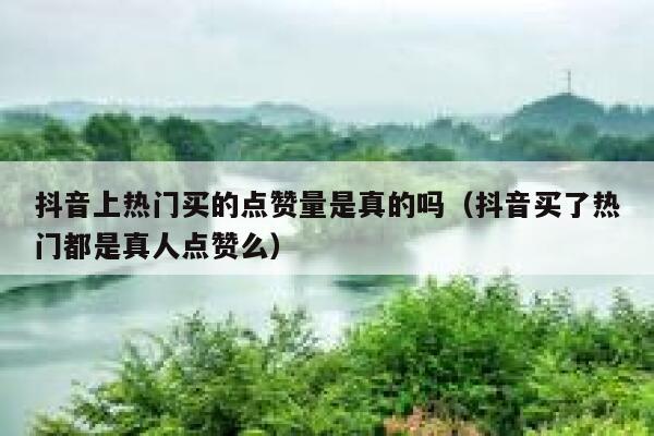 抖音上热门买的点赞量是真的吗（抖音买了热门都是真人点赞么） 第1张