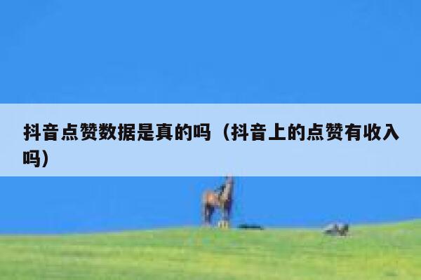 抖音点赞数据是真的吗（抖音上的点赞有收入吗） 第1张