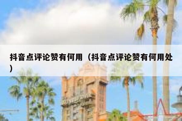 抖音点评论赞有何用（抖音点评论赞有何用处） 第1张