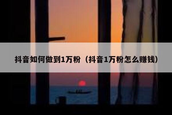 抖音如何做到1万粉（抖音1万粉怎么赚钱） 第1张