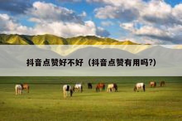 抖音点赞好不好（抖音点赞有用吗?） 第1张
