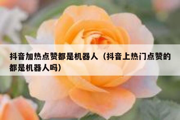 抖音加热点赞都是机器人（抖音上热门点赞的都是机器人吗） 第1张