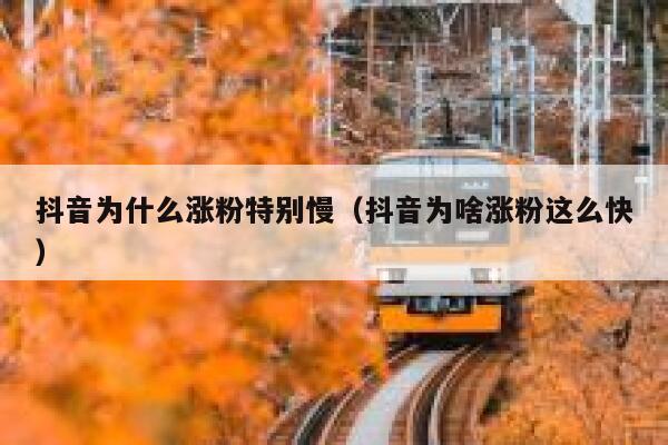 抖音为什么涨粉特别慢（抖音为啥涨粉这么快） 第1张