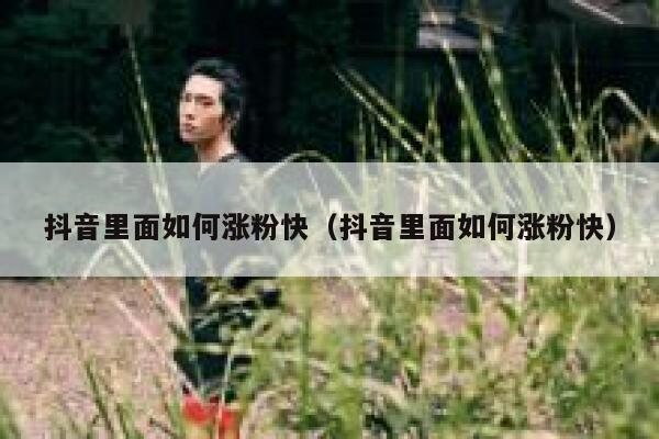 抖音里面如何涨粉快（抖音里面如何涨粉快） 第1张