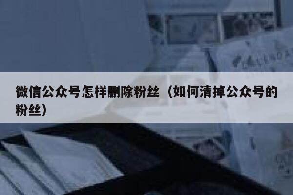 微信公众号怎样删除粉丝（如何清掉公众号的粉丝） 第1张