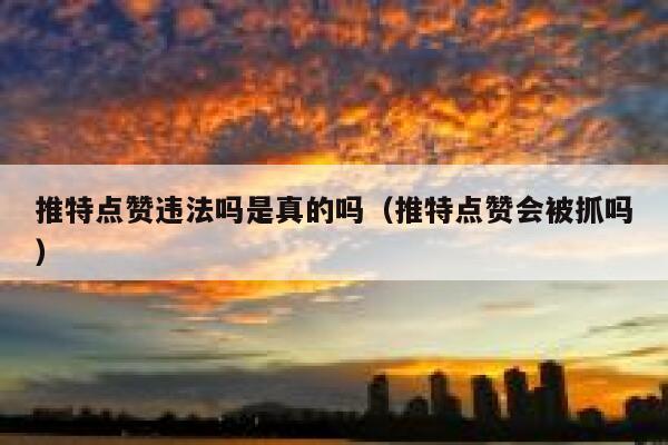 推特点赞违法吗是真的吗（推特点赞会被抓吗） 第1张