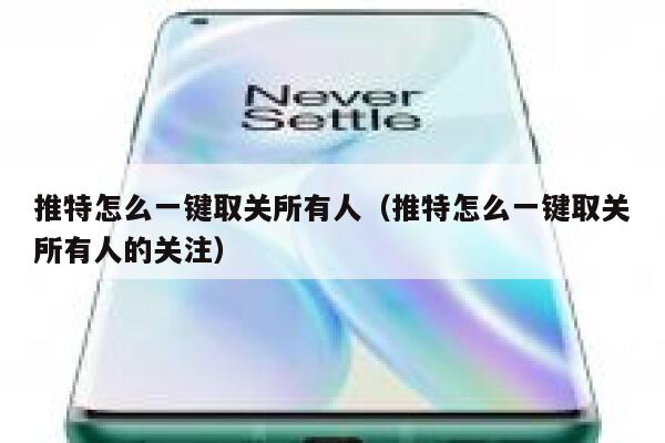 推特怎么一键取关所有人（推特怎么一键取关所有人的关注） 第1张