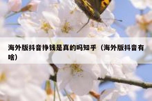 海外版抖音挣钱是真的吗知乎（海外版抖音有啥） 第1张
