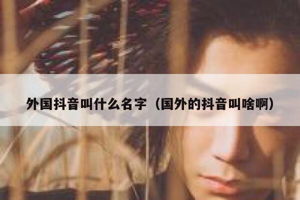 外国抖音叫什么名字（国外的抖音叫啥啊） 第1张