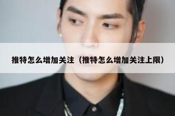 推特怎么增加关注（推特怎么增加关注上限） 第1张