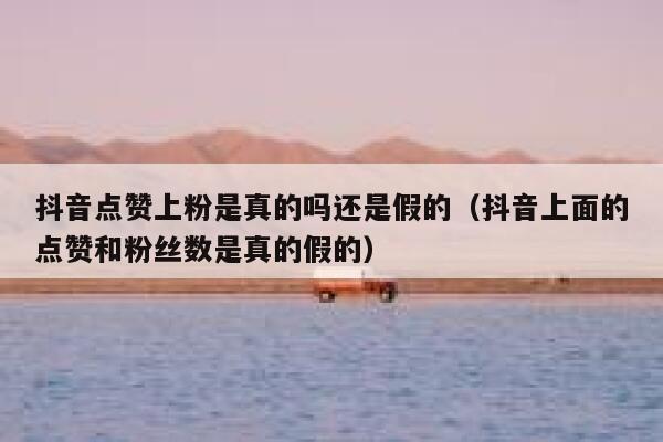 抖音点赞上粉是真的吗还是假的（抖音上面的点赞和粉丝数是真的假的） 第1张