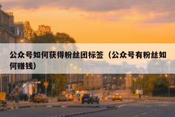 公众号如何获得粉丝团标签（公众号有粉丝如何赚钱） 第1张