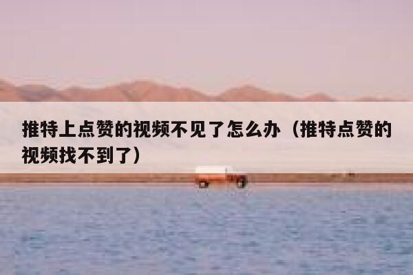 推特上点赞的视频不见了怎么办（推特点赞的视频找不到了） 第1张