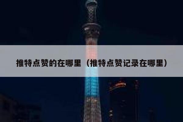 推特点赞的在哪里（推特点赞记录在哪里） 第1张
