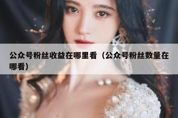 公众号粉丝收益在哪里看（公众号粉丝数量在哪看） 第1张