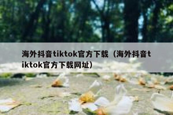 海外抖音tiktok官方下载（海外抖音tiktok官方下载网址） 第1张