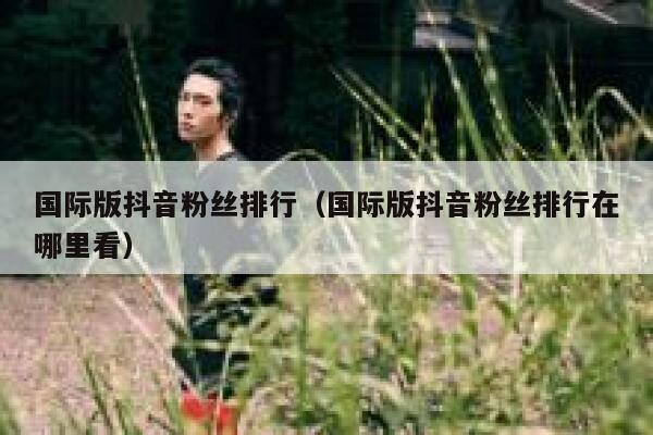 国际版抖音粉丝排行（国际版抖音粉丝排行在哪里看） 第1张