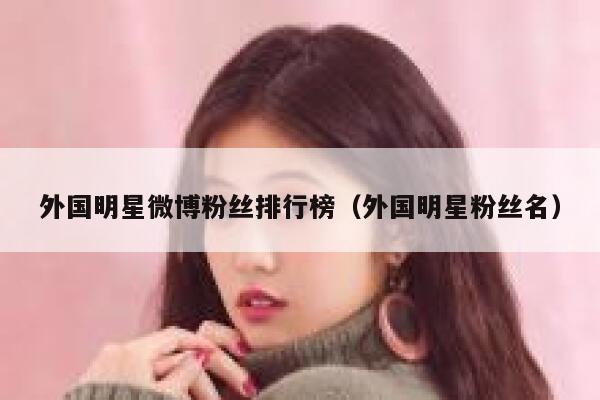 外国明星微博粉丝排行榜（外国明星粉丝名） 第1张