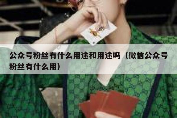 公众号粉丝有什么用途和用途吗（微信公众号粉丝有什么用） 第1张