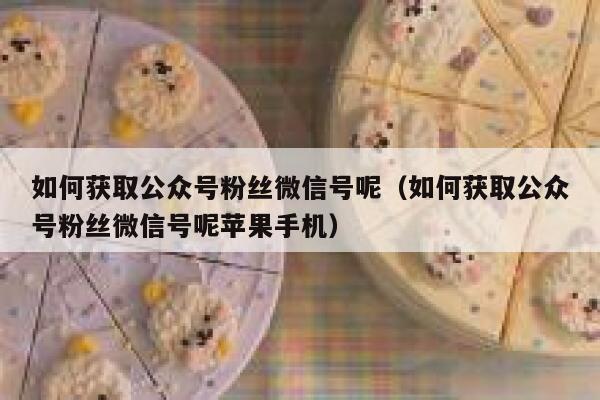 如何获取公众号粉丝微信号呢（如何获取公众号粉丝微信号呢苹果手机） 第1张