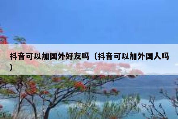 抖音可以加国外好友吗（抖音可以加外国人吗） 第1张