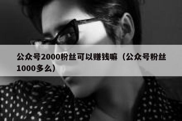 公众号2000粉丝可以赚钱嘛（公众号粉丝1000多么） 第1张