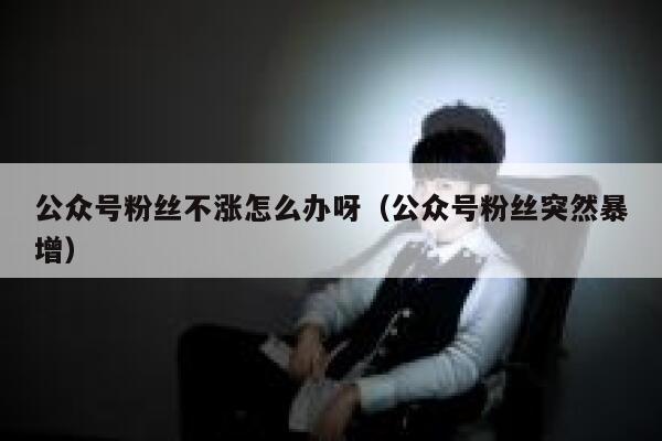 公众号粉丝不涨怎么办呀（公众号粉丝突然暴增） 第1张