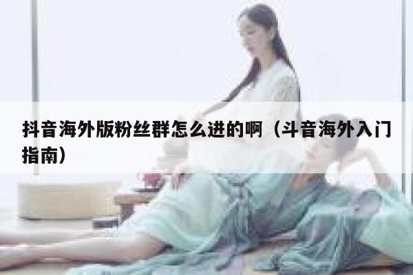 抖音海外版粉丝群怎么进的啊（斗音海外入门指南） 第1张