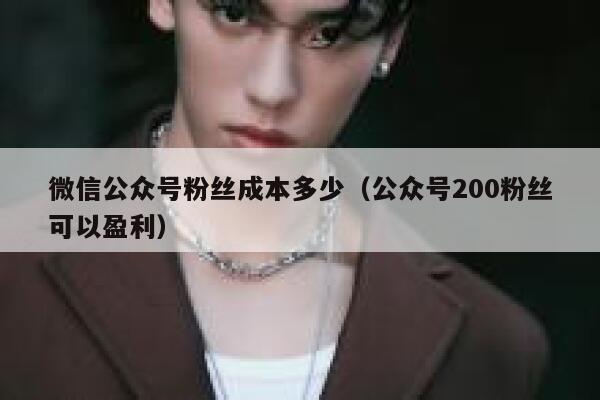 微信公众号粉丝成本多少（公众号200粉丝可以盈利） 第1张