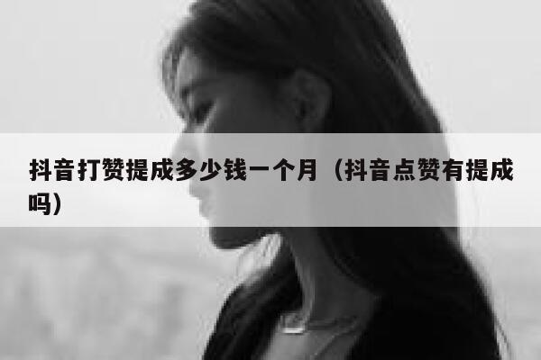 抖音打赞提成多少钱一个月（抖音点赞有提成吗） 第1张
