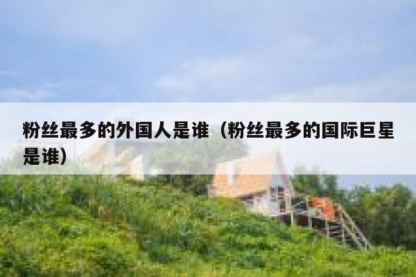 粉丝最多的外国人是谁（粉丝最多的国际巨星是谁） 第1张