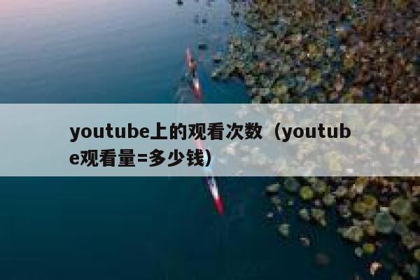 youtube上的观看次数（youtube观看量=多少钱） 第1张