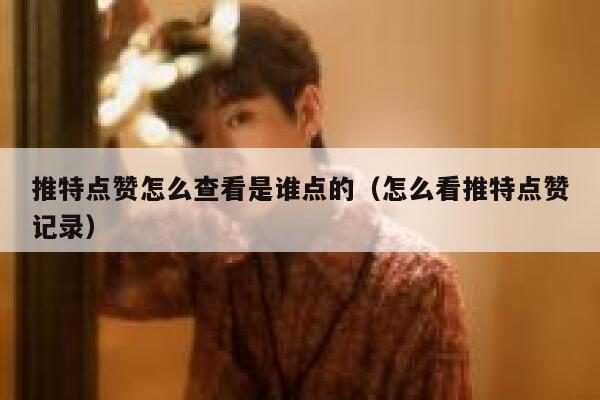 推特点赞怎么查看是谁点的（怎么看推特点赞记录） 第1张