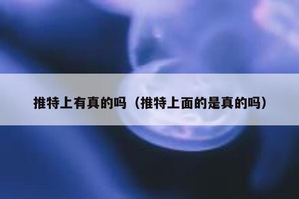 推特上有真的吗（推特上面的是真的吗） 第1张